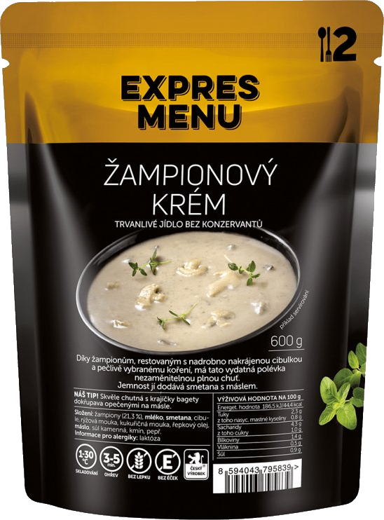 Žampionový krém - 2 PORCE