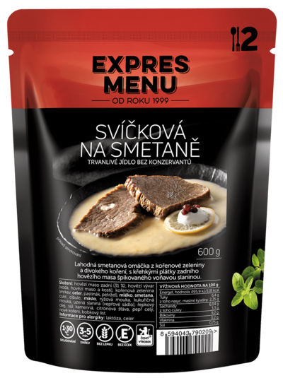 Svíčková na smetaně - 2 PORCE