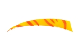 Krocaní letka - pravá (RW) - délka 4" - ZEBRA - žlutá/oranžová