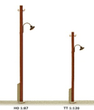 TT pouliční lampa C - dřevěný sloup