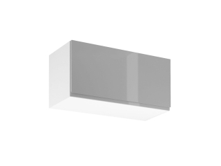 Horní skříňka Aspen šedý lesk/bílá G80K