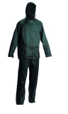 Zelená pláštěnka (kalhoty + bunda s kapucí)