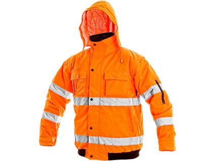 Pánská reflexní bunda LEEDS, zimní, oranžová