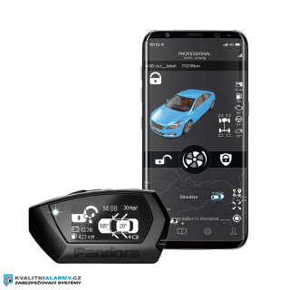 Pandora PROFESSIONAL GSM dvoucestný autoalarm s dálkovým startem a funkcí GPS tr
