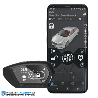 Pandora ELITE GSM/GPS autoalarm s online mobilní aplikací a LCD ovladačem
