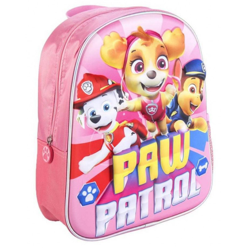  Dětský batoh Tlapková Patrola růžová s 3D efektem