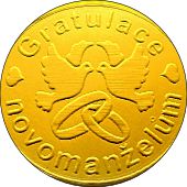 Čokoládová mince svatební - Gratulace novomanželům 999-001-004