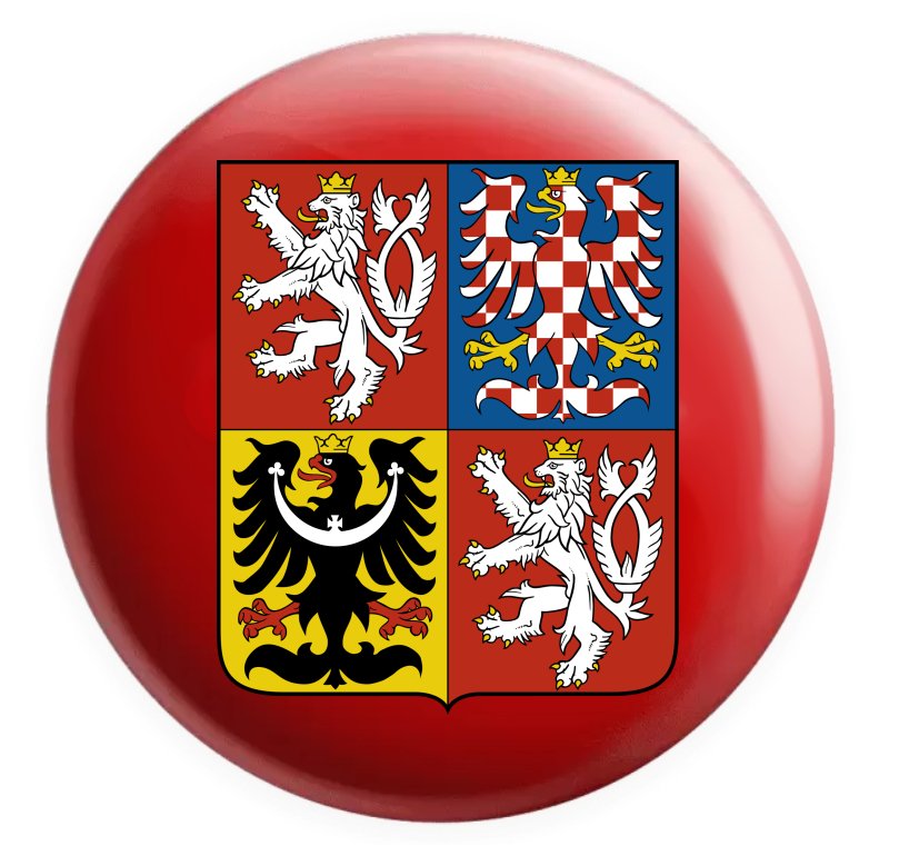 PLACKA ZNAK ČR (37 MM)