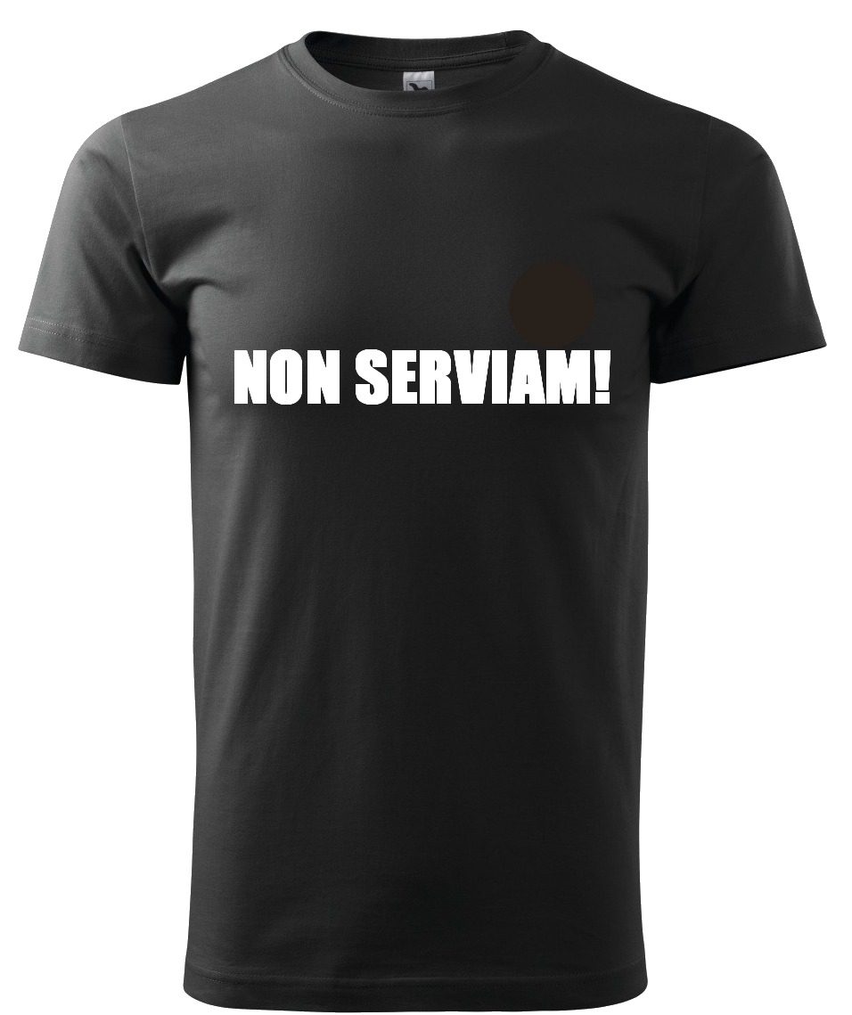 Triko "NON SERVIAM!" ČERNÉ