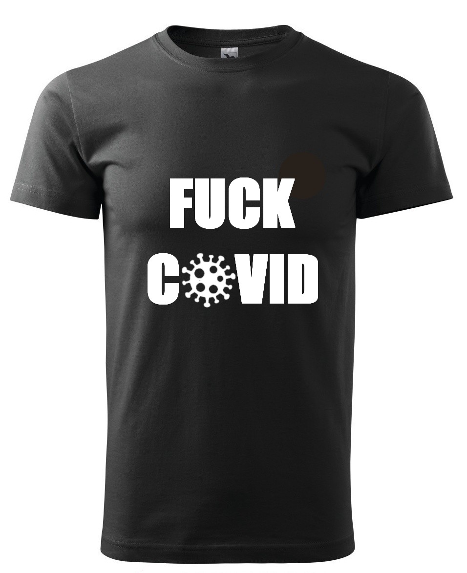 TRIKO FUCK COVID ČERNÉ
