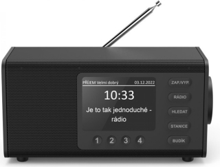 HAMA DR1000 Digitální rádio černé FM/DAB/DAB+
